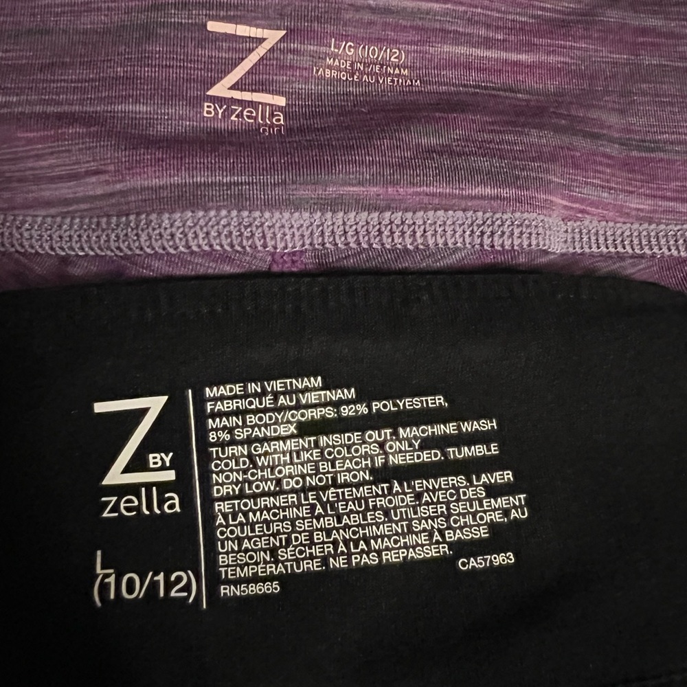 Pair of Zella girls leggings